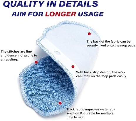 Robot Vacuum Mop Pad Replacement Kit for Multiple Models