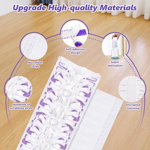 EHADOO 9 Pcs Disposable Mop Pads for Swiffer Powermop