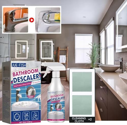 Bathroom Cleaner - Foam Descaler for Glass Tiles and Faucets
