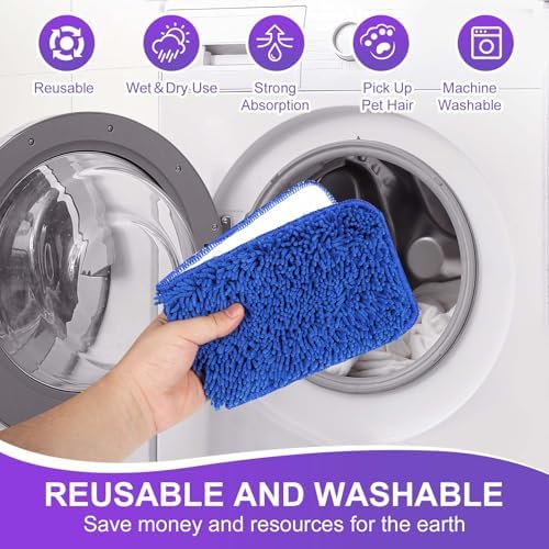 8 Pack Reusable Microfiber Mop Pads for Swiffer Power Mop 1