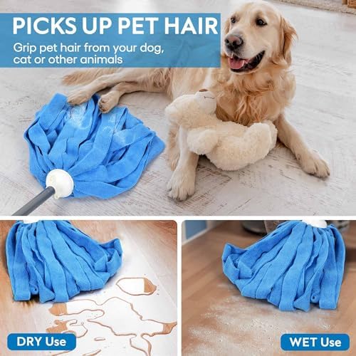 Matthew Microfiber Cloth Mop Refill with 54 Stainless Steel Handle
