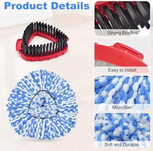 DLAIMI 5 Pack Mop Heads Replacements for Ocedar RinseClean 2-Tank System