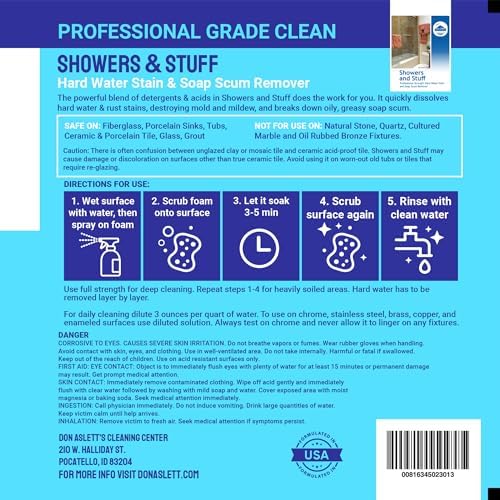 Don Aslett Showers and Stuff 32 Oz Spray Bottle Pack of 2
