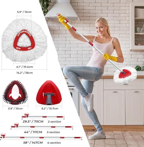 Wakayoyo Spin Mop Replacement Head Set 1