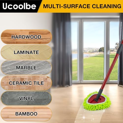 Ucoolbe Chenille Mop Head Refill 3 Pack for O Cedar EasyWring