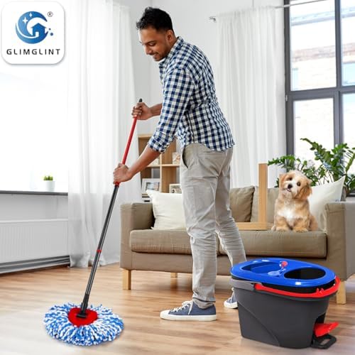 GLIMGLINT Mop Replacement Heads 8-Pack for RinseClean 2-Tank System