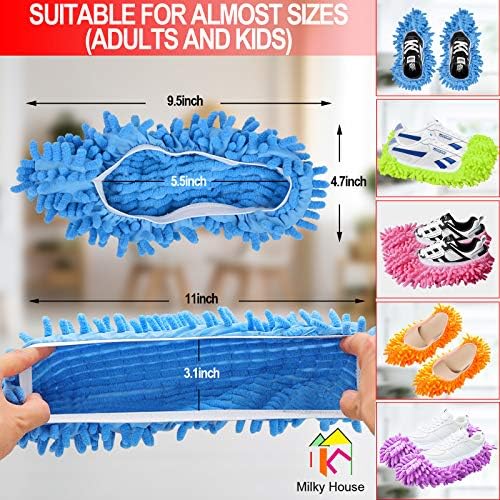 Milky House 10 Piece Microfiber Mop Slippers