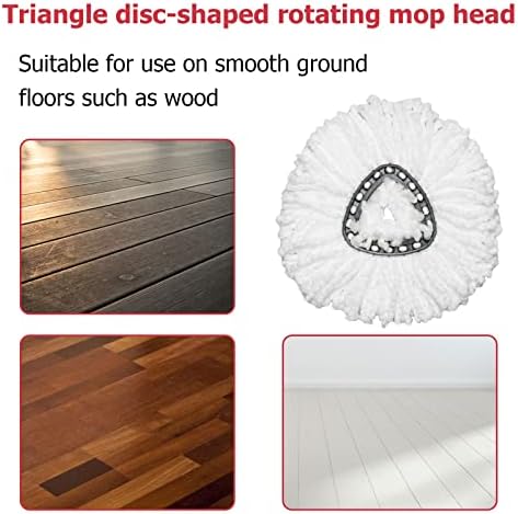 Qulable Spin Mop Refill Head 6 Pack with Base