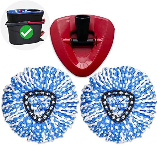 RUXIEWEY Spin Mop Refill Replacement Head 2 Pack