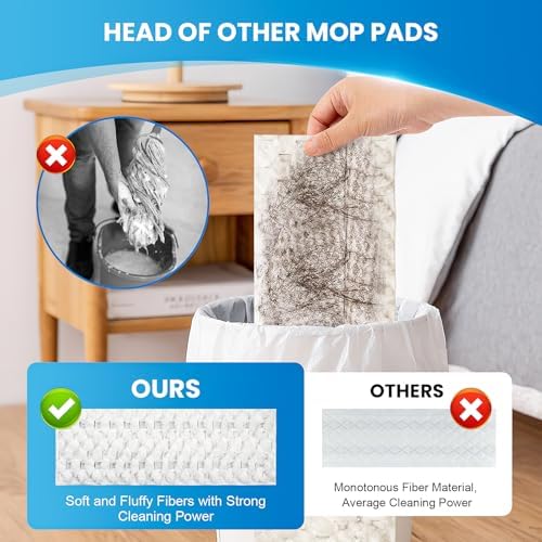 50 Pack Disposable Microfiber Mop Pads for Bona Mop Series