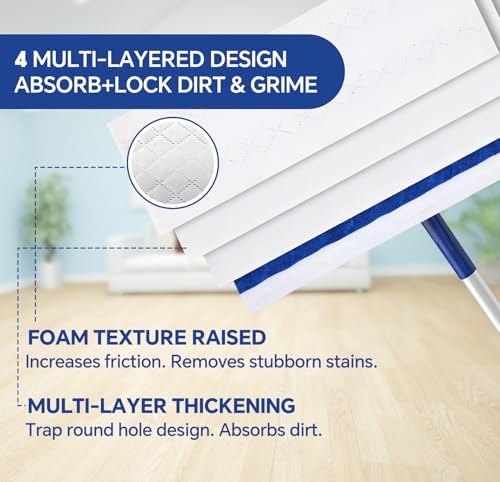 DOCXCDO 60-Pack Ultrathick Microfiber Mop Pads Refills