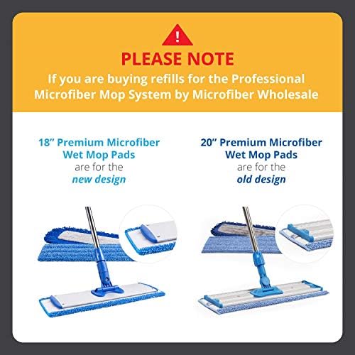 Microfiber Wholesale 20 Wet Mop Pad Refill 2 Pack