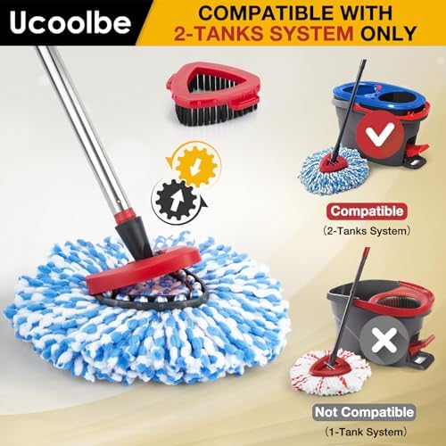 Ucoolbe Spin Mop Replacement Set for O Cedar RinseClean 2 Tanks