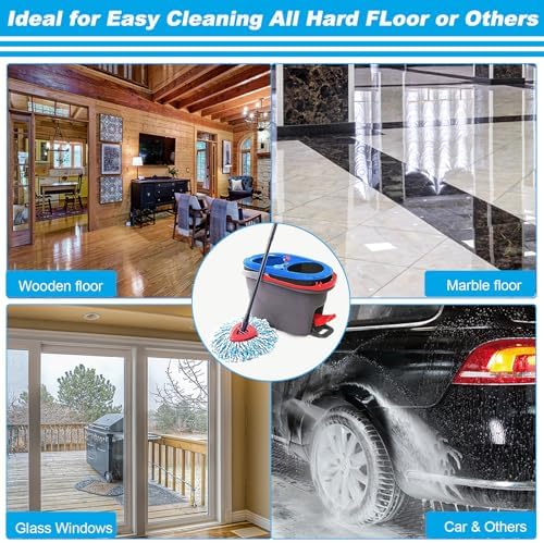 12 Pack Spin Mop Replacement Heads for RinseClean 2-Tank System