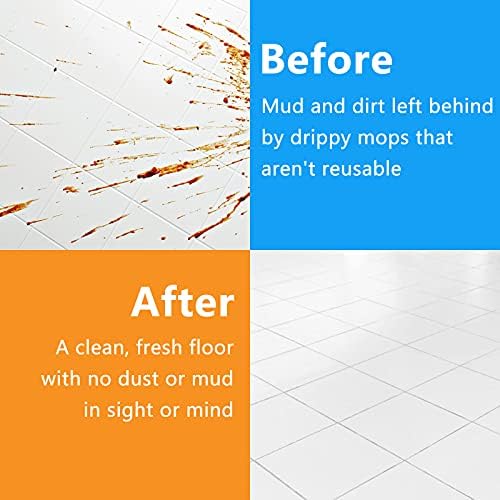 Kingmix 4 Pack Microfiber Flip Mop Refills