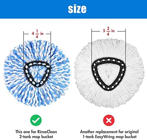 3 Pack Microfiber Mop Heads for O-Ceda RinseClean Spin Mop 1