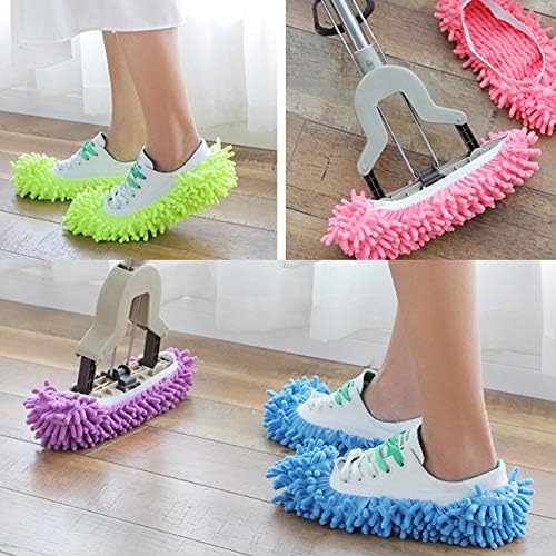 Acronde 5Pair Multi-Function Chenille Mop Shoes Cover