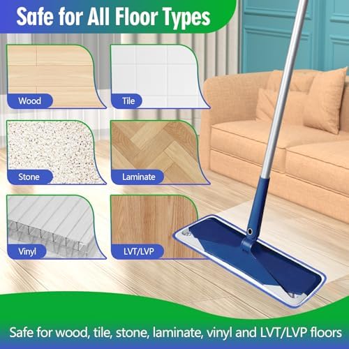 12-Pack Microfiber Replacement Pads for Bona 18-Inch Mops