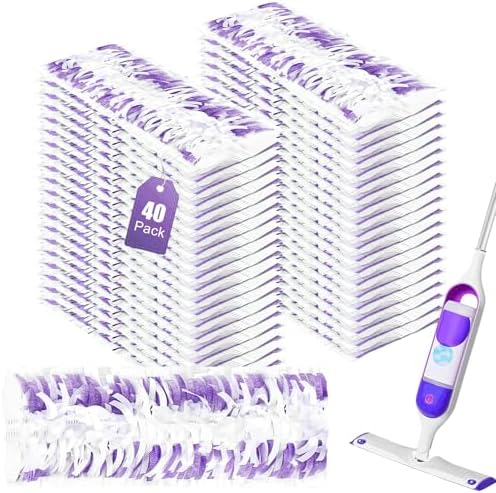 40 Pack Disposable Mopping Pads for Swiffer PowerMop Multi-Surface Wood Mops