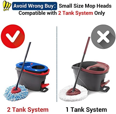 MXZONE Spin Mop Replacement Heads 2 Pack