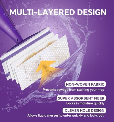 40 Count Liminfeit Wet Pads for Swiffer Wet Jet