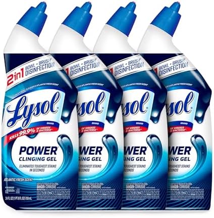 Lysol Max Strength Toilet Bowl Cleaner 24 oz 4ct 1