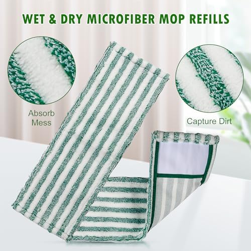 NIXOOT 6 Pack Microfiber Mop Refill Pads