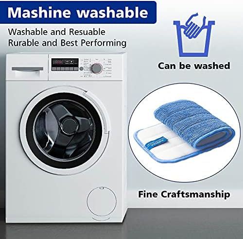 Pokin Washable Microfiber Mop Head Replacement 6Pack - Blue