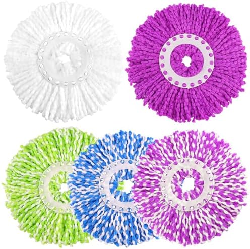 NICEMOVIC 5 Pack Microfiber Spin Mop Heads