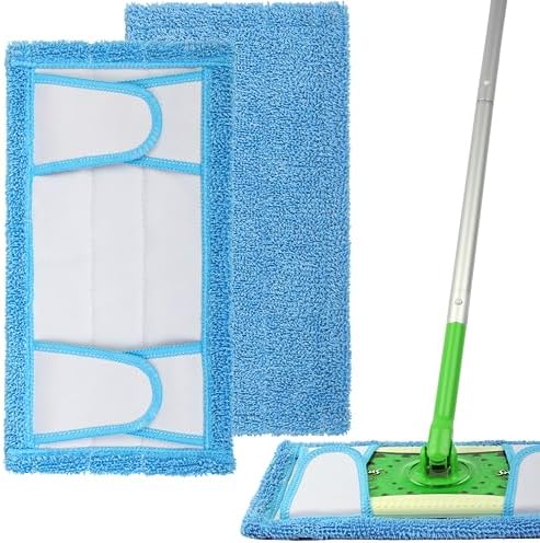 F Flammi Reusable Microfiber Mop Pad 2 Pack