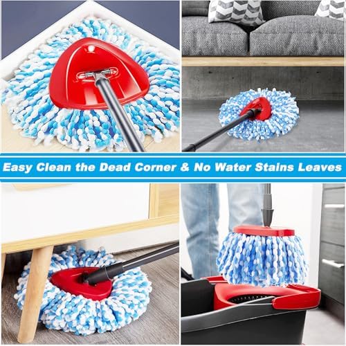 12 Pack Spin Mop Replacement Heads for RinseClean 2-Tank System