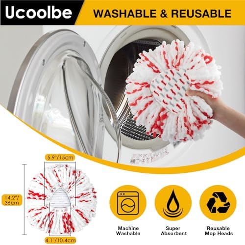 Ucoolbe Upgraded Mop Refill 3 Pack for O Cedar