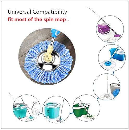 6 Pack Spin Mop Replacement Heads 63 Inch Round Microfiber Mop Refills 1