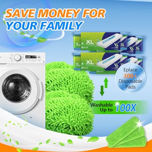 Yicotira Reusable Swiffer XL Mop Pads 6 Pack