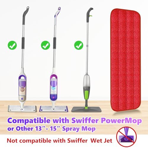 ILAVCOOL 18 Pack Reusable Mop Pads for Swiffer PowerMop