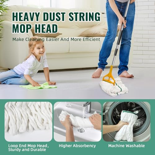 kCarpoly 20oz Heavy Duty Mop Head Refills 6 Pack