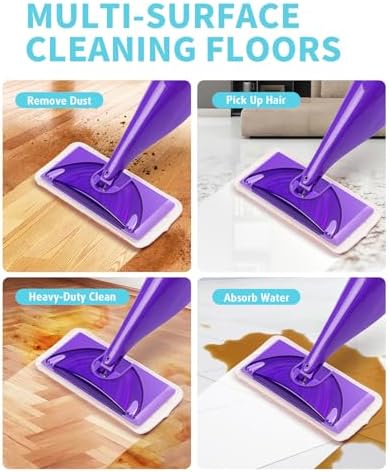 Power Scrubbing Reusable Mop Pads for Swiffer Wet Jet 12 Pack