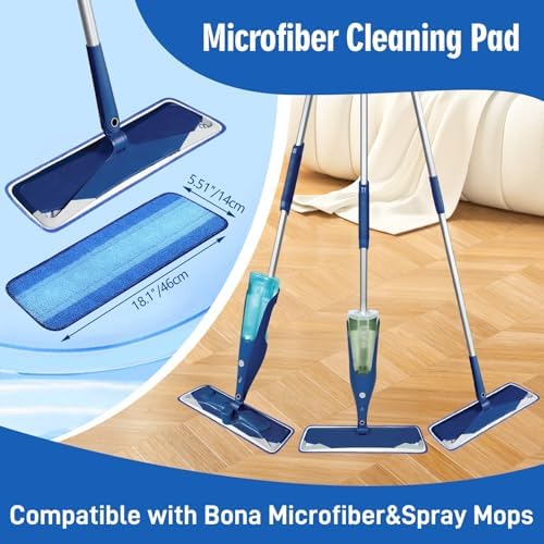 3 Pack Microfiber Mop Pads for Bona Mops Washable Reusable 1