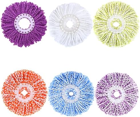 6 Pack Spin Mop Replacement Heads 63 Inch Round Microfiber Mop Refills 1