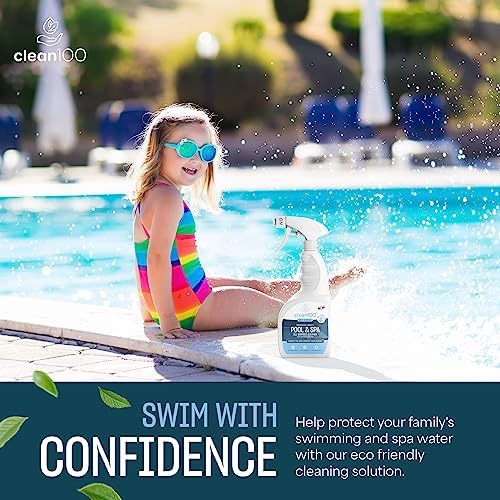Clean100 Natural Pool Spa Cleaner Spray 254 Fl Oz