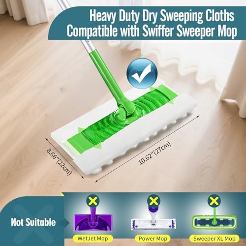FURCIELOS 60 Count Swiffer Dry Pads Refills