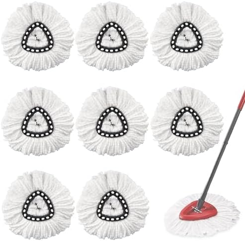 Falcontoy Microfiber Spin Mop Refills 8 Pack