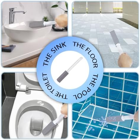 2 Packs Pumice Stones with Long Handles for Toilet and More