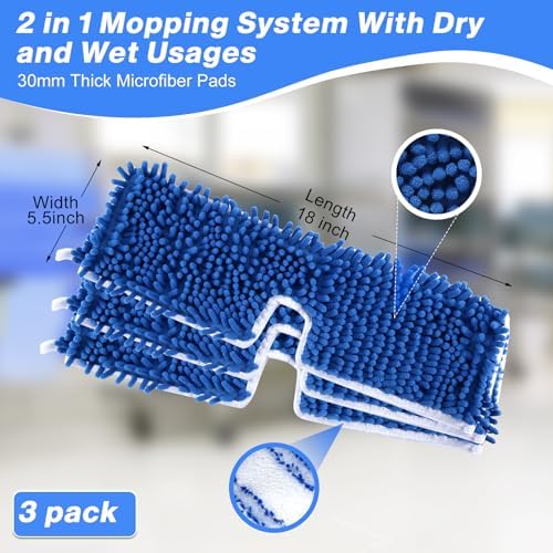Sealuncle Microfiber Mop Refill Heads 3 Pack