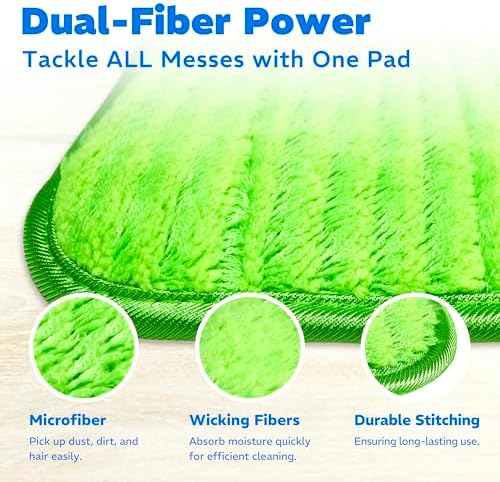 Befanty 4 Pack Reusable Microfiber Mop Pads with Scraper 1