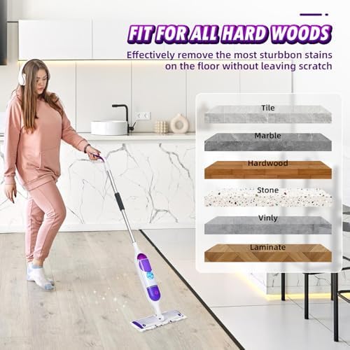 DrFlito 24 Count Swiffer Power Mop Refills - Multi-Surface Clean Unscented