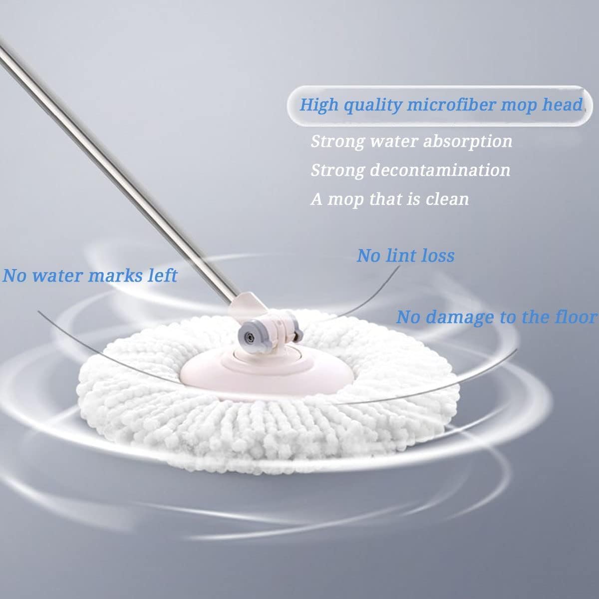 YWSHF Spin Mop Heads Replacement 4 Pack