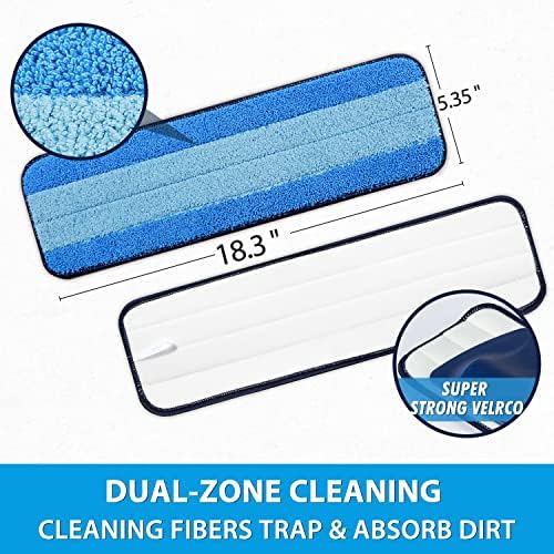 MR SCRUB 6 Pack Microfiber Mop Pads for Bona Mop