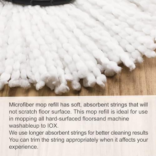 12 Pack Spin Mop Heads with 2 Bases for Oceda EasyWring System
