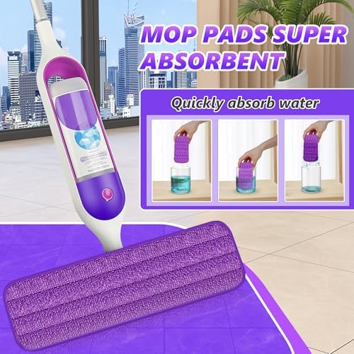 EXEGO 6 Count Reusable Microfiber Mop Pads for Swiffer PowerMop